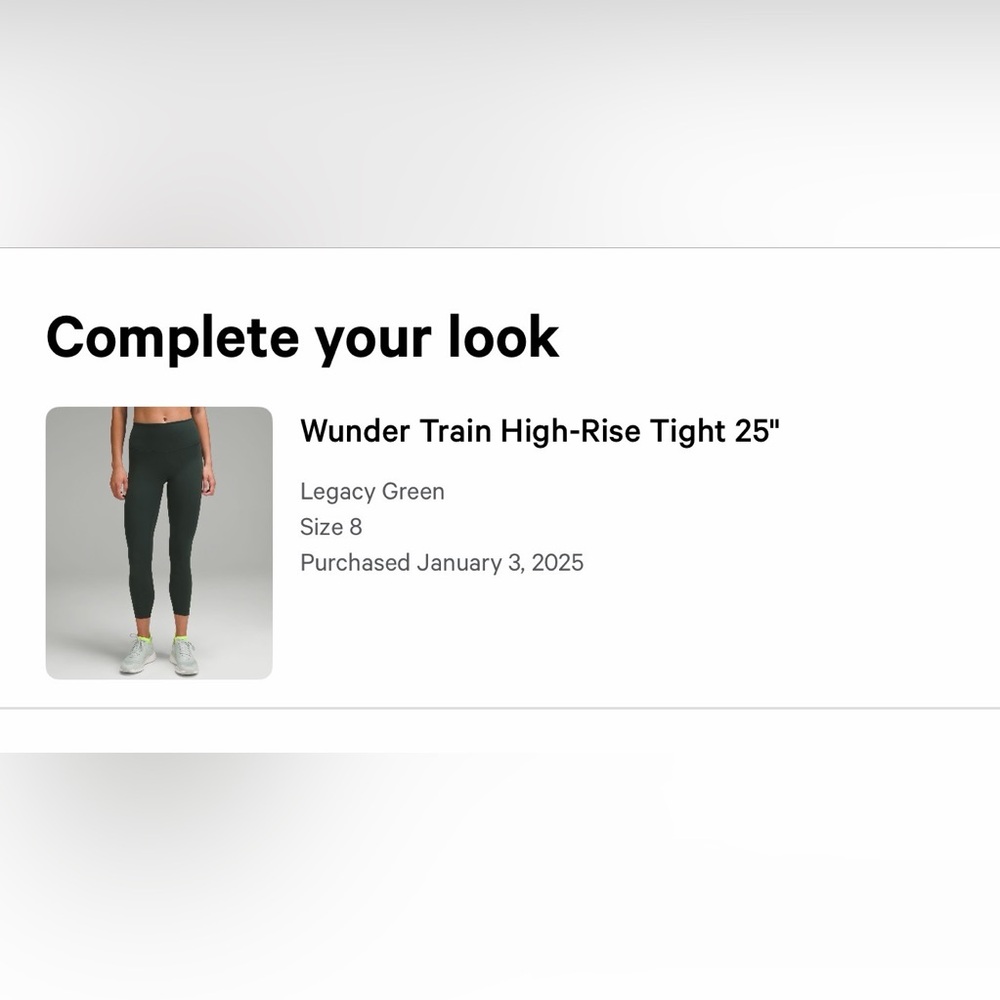 Lululemon Wunder Train High-Rise Tight 25" - Legacy Green